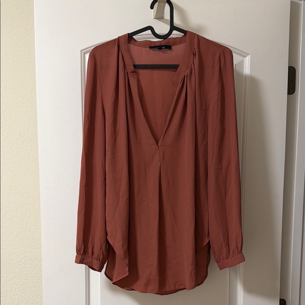 Olivaceous Elegant Rust Blouse